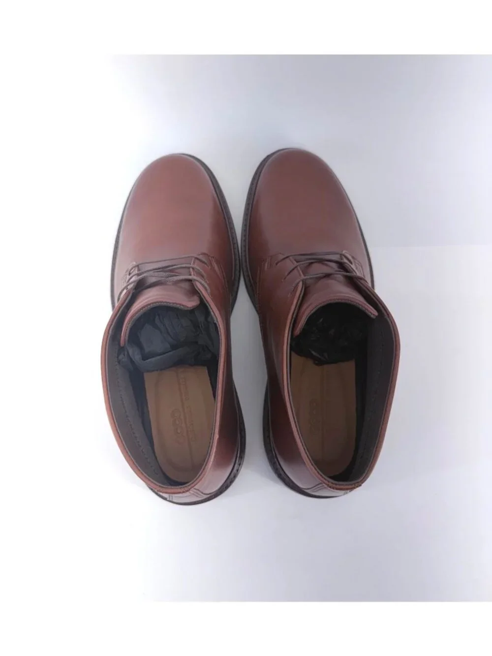 ECCO Metropole London Chukka Men Boot Brown Cognac Leather Waterproof Size 41